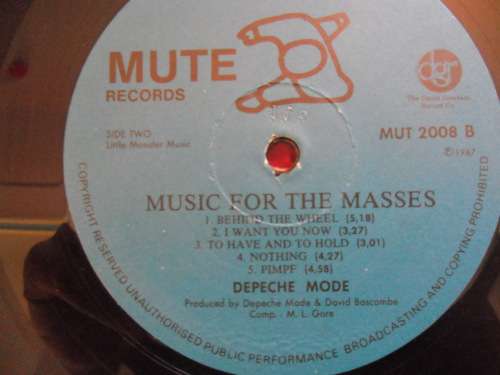 RARE!!! DEPECHE MODE - MUSIC FOR THE MASSES VINYL, LP, RECORD